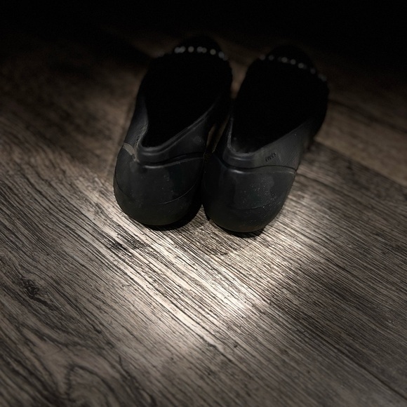 Crocs Black Bling Cap Toe Comfort Ballet Flats Size 10w - Picture 6 of 10